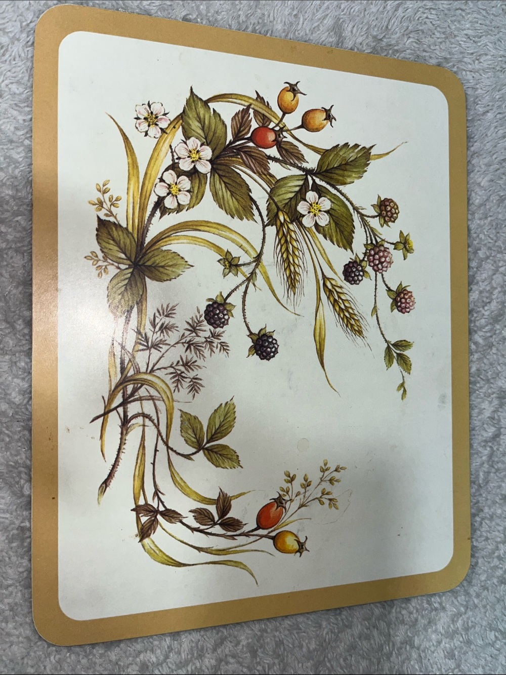 Marks & Spencer Botanical Berry Wall Art in Gold and Green #4